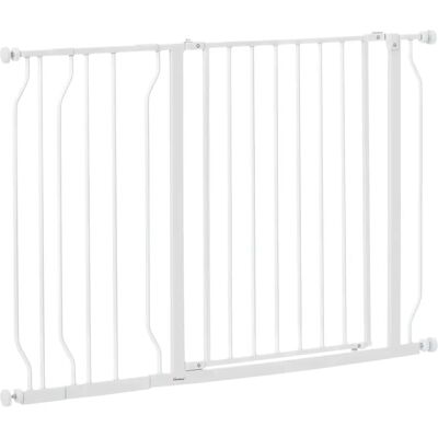PawHut Barriera di sicurezza per cani, espandibile, 75-115x76 cm, per scale, corridoi, porte in acciaio e ABS nero PawHut Barriera di sicurezza per cani, espandibile, 75-115x76 cm, per scale, corridoi, porte in acciaio e ABS nero