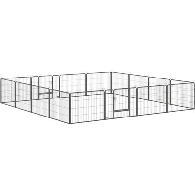 PawHut Recinto per cani , 16 pannelli modulari pieghevoli, box portatile in acciaio da 60 cm di altezza con porta, recinzione per PawHut Recinto per cani , 16 pannelli modulari pieghevoli, box portatile in acciaio da 60 cm di altezza con porta, recinzione per