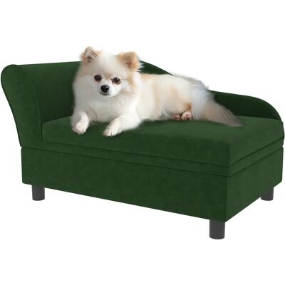 PawHut Divano per Cani e Gatti con Stile Moderno, Vano Portaoggetti, Cuscino Rimovibile, Grande Comfort, 76x45x43 cm PawHut Divano per Cani e Gatti con Stile Moderno, Vano Portaoggetti, Cuscino Rimovibile, Grande Comfort, 76x45x43 cm