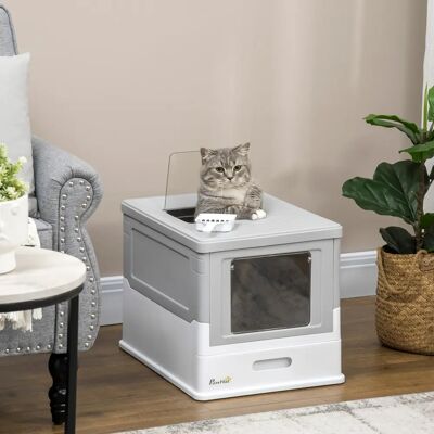 PawHut Cassetta lettiera con coperchio Toilette per gatti con cappa Pala Vassoio allungabile Toilette per gatti per gatti fino a 5 kg PawHut Cassetta lettiera con coperchio Toilette per gatti con cappa Pala Vassoio allungabile Toilette per gatti per gatti fino a 5 kg