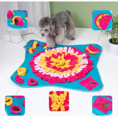 NOBLEZA Sniffing Mat Tappetino Olfattivo Cane, Giochi Attivazione Mentale Cane, Tappeto Cane Giochi intelligenza, Tappetini Puzzle per Addestramento Cani Lavabile per Giochi Interattivi, 70*70CM NOBLEZA Sniffing Mat Tappetino Olfattivo Cane, Giochi Attivazione Mentale Cane, Tappeto Cane Giochi intelligenza, Tappetini Puzzle per Addestramento Cani Lavabile per Giochi Interattivi, 70*70CM