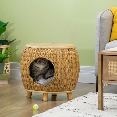 PawHut Cuccia per gatti 2-in-1 con cuscino, design a forma di grotta PawHut Cuccia per gatti 2-in-1 con cuscino, design a forma di grotta