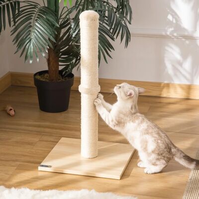 PawHut Tiragraffi per Gatti a Colonna in Sisal, Stabile, con Palla, 60 cm, in Truciolato e Sisal PawHut Tiragraffi per Gatti a Colonna in Sisal, Stabile, con Palla, 60 cm, in Truciolato e Sisal