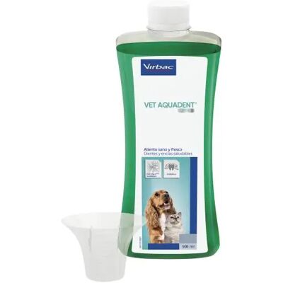 Virbac Vet Aquadent Liquido per Igiene Dentale Cani e Gatti 500 ml Virbac Vet Aquadent Liquido per Igiene Dentale Cani e Gatti 500 ml