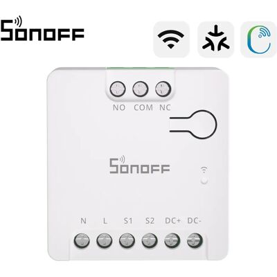 SONOFF MINI-D Interruttore Smart WiFi a Contatto Secco Compatibile con Matter, Ingresso AC/DC, Chip ESP32, Controllo di Scenari Intelligenti e Gruppi tramite eWeLink SONOFF MINI-D Interruttore Smart WiFi a Contatto Secco Compatibile con Matter, Ingresso AC/DC, Chip ESP32, Controllo di Scenari Intelligenti e Gruppi tramite eWeLink