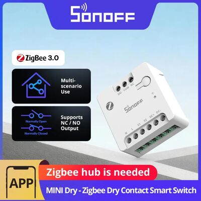 SONOFF MINI-ZBD MINI Interruttore Intelligente a Contatto Secco Zigbee Compatibile con Alimentazione AC e DC per Controllo Porta Garage, Motore, Caldaia, Cancello Principale SONOFF MINI-ZBD MINI Interruttore Intelligente a Contatto Secco Zigbee Compatibile con Alimentazione AC e DC per Controllo Porta Garage, Motore, Caldaia, Cancello Principale