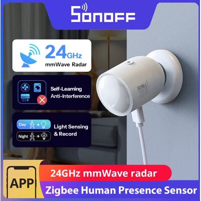 SONOFF SNZB-06P24 Sensore di Presenza Umana Zigbee Preciso con Radar a Onde Millimetriche 24GHz e Rilevamento Luce, Compatibile con Apple Home Tramite Matter Bridge SONOFF SNZB-06P24 Sensore di Presenza Umana Zigbee Preciso con Radar a Onde Millimetriche 24GHz e Rilevamento Luce, Compatibile con Apple Home Tramite Matter Bridge