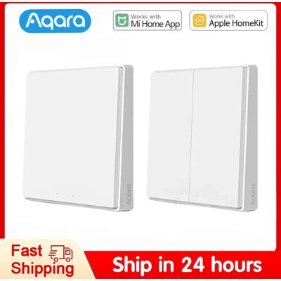 Aqara Smart Wall Switch D1 Zigbee Wireless Key Interruttore della luce Pulsante di controllo remoto Smart Home per Mi Home HomeKit APP Aqara Smart Wall Switch D1 Zigbee Wireless Key Interruttore della luce Pulsante di controllo remoto Smart Home per Mi Home HomeKit APP
