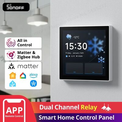 SONOFF NSPanel Pro Gen2 Pannello di Controllo Smart Home a Doppio Canale con Relè Tipo 86, Compatibilità Zigbee 3.0 Gateway Matter Bridge e Apple Home SONOFF NSPanel Pro Gen2 Pannello di Controllo Smart Home a Doppio Canale con Relè Tipo 86, Compatibilità Zigbee 3.0 Gateway Matter Bridge e Apple Home
