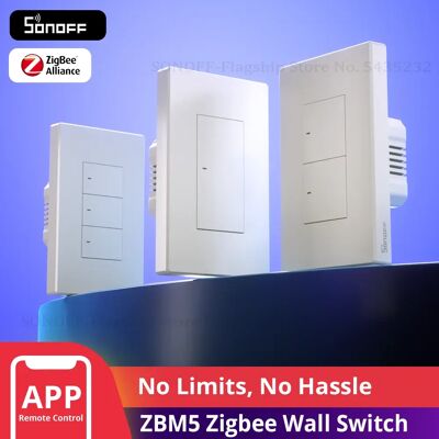 SONOFF ZBM5 SwitchMan Zigbee Smart Wall Switch Supporta nessun cavo neutro e neutro Modalità relè staccabile Funziona con l'assistente domestico SONOFF ZBM5 SwitchMan Zigbee Smart Wall Switch Supporta nessun cavo neutro e neutro Modalità relè staccabile Funziona con l'assistente domestico