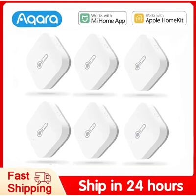 Aqara Sensore di Temperatura Zigbee, Sensore Intelligente di Pressione Atmosferica e Umidità, Controllo Wireless Smart per App Xiaomi Mi Home Aqara Sensore di Temperatura Zigbee, Sensore Intelligente di Pressione Atmosferica e Umidità, Controllo Wireless Smart per App Xiaomi Mi Home