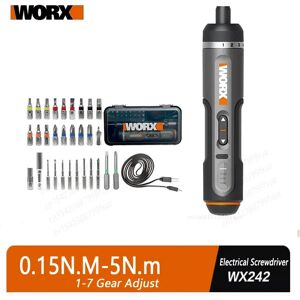 MIJIA WORX WX242 Set di cacciaviti elettrici 4V Cacciaviti elettrici cordless intelligenti USB ricaricabile Set da 30 bit Mini trapano utensile elettrico MIJIA WORX WX242 Set di cacciaviti elettrici 4V Cacciaviti elettrici cordless intelligenti USB ricaricabile Set da 30 bit Mini trapano utensile elettrico