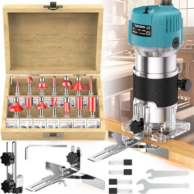NONE 800W 30000RPM Router di legno Macchina per la lavorazione del legno Trimmer elettrico 1/4 pollici Intaglio del legno Fresatura Utensili da taglio Falegname Utensili elettrici NONE 800W 30000RPM Router di legno Macchina per la lavorazione del legno Trimmer elettrico 1/4 pollici Intaglio del legno Fresatura Utensili da taglio Falegname Utensili elettrici