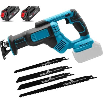 OWJHE Sega a Gattuccio Elettrica Senza Fili 21V 300mm, Velocità Variabile, Utensile per Taglio Metallo e Legno, Compatibile con Batteria Makita OWJHE Sega a Gattuccio Elettrica Senza Fili 21V 300mm, Velocità Variabile, Utensile per Taglio Metallo e Legno, Compatibile con Batteria Makita