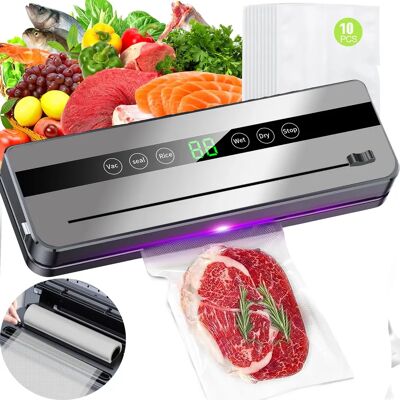 OWJHE Sigillatrice sottovuoto elettrica Sigillo per conservazione degli alimenti Pulsante a sfioramento Taglierina incorporata a secco/bagnato Sigillatura degli alimenti da cucina Confezionatrice sottovuoto OWJHE Sigillatrice sottovuoto elettrica Sigillo per conservazione degli alimenti Pulsante a sfioramento Taglierina incorporata a secco/bagnato Sigillatura degli alimenti da cucina Confezionatrice sottovuoto
