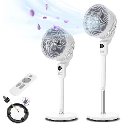 AIGOSTAR Ventilatore a Piantana, 6 Velocità e 3 Modalità Silenzioso, Circolatore d'Aria 3D 850m³/h, Flusso 8m, Timer 12H, Altezza 100cm, Telecomando e Display Touch, Funzion Aroma per Camera e Ufficio AIGOSTAR Ventilatore a Piantana, 6 Velocità e 3 Modalità Silenzioso, Circolatore d'Aria 3D 850m³/h, Flusso 8m, Timer 12H, Altezza 100cm, Telecomando e Display Touch, Funzion Aroma per Camera e Ufficio