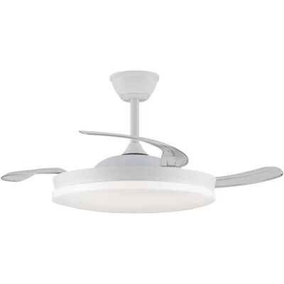 NARVI Ventilatore da soffitto bianco, pale retrattili, motore DC, luce LED dimmerabile e memoria. Controllo remoto. ROTONDO RIF 1661 WH NARVI Ventilatore da soffitto bianco, pale retrattili, motore DC, luce LED dimmerabile e memoria. Controllo remoto. ROTONDO RIF 1661 WH