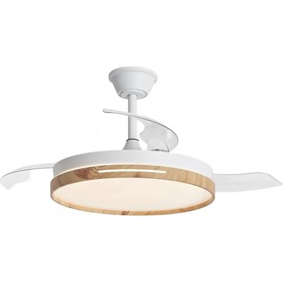 OSTARKDOM Ventola retrattile con motore DC con illuminazione LED 3CCT 30W, luce 36W, motore silenzioso DC130, 6 velocità, bianco, telecomando, 3 temperature di colore -LEDUNI OSTARKDOM Ventola retrattile con motore DC con illuminazione LED 3CCT 30W, luce 36W, motore silenzioso DC130, 6 velocità, bianco, telecomando, 3 temperature di colore -LEDUNI