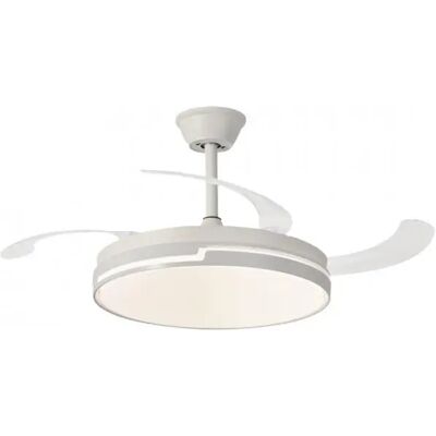 NARVI Ventilatore da soffitto bianco, con 3 pale retrattili trasparenti, motore DC da 30W, luce LED da 45W, intensità e tonalità della luce regolabili. Con memoria e telecomando. RIF. BRAZIL 7030 WH NARVI Ventilatore da soffitto bianco, con 3 pale retrattili trasparenti, motore DC da 30W, luce LED da 45W, intensità e tonalità della luce regolabili. Con memoria e telecomando. RIF. BRAZIL 7030 WH