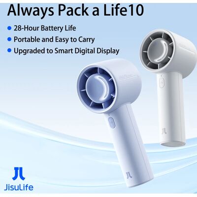 JISULIFE Mini ventilatore portatile, batteria da 4000 mAh a lunga durata, raffreddamento fino a 22 ore, 5 velocità del vento, essenziale per l'estate JISULIFE Mini ventilatore portatile, batteria da 4000 mAh a lunga durata, raffreddamento fino a 22 ore, 5 velocità del vento, essenziale per l'estate