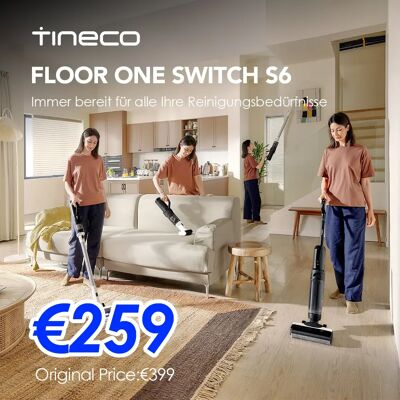 Tineco - Floor One Switch S6 - Nero - 5-in-1 - Lavapavimenti Tineco - Floor One Switch S6 - Nero - 5-in-1 - Lavapavimenti