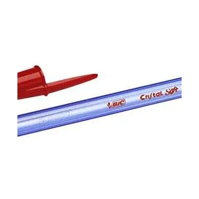 Bic Penne a sfera morbide in cristallo - punta media da 1,2 mm - corsa 0,45 mm - scrittura più fluida - colore rosso (50 unità) Bic Penne a sfera morbide in cristallo - punta media da 1,2 mm - corsa 0,45 mm - scrittura più fluida - colore rosso (50 unità)
