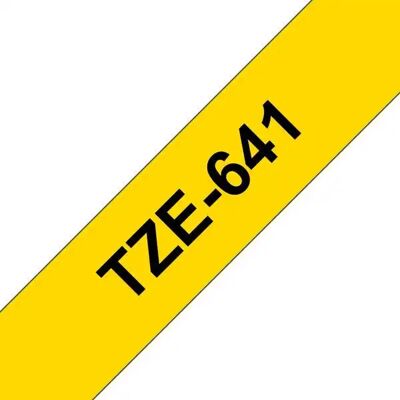 Brother Nastro per etichette laminato tze641 / tz641 compatibile - testo nero su sfondo giallo - larghezza 18 mm x 8 metri Brother Nastro per etichette laminato tze641 / tz641 compatibile - testo nero su sfondo giallo - larghezza 18 mm x 8 metri