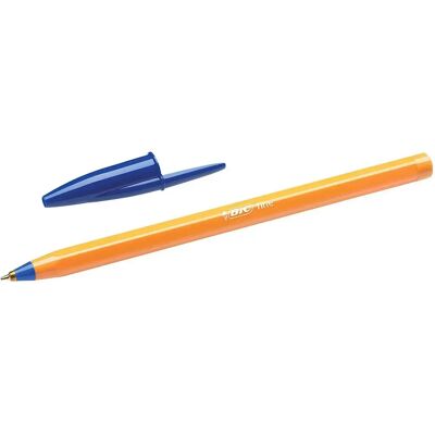 Bic Penna a sfera Cristal Original Fine - Punta rotonda 0,8 mm - Tratto 0,30 mm - Inchiostro a base d'olio - Corpo arancione - Colore blu (20 unità) Bic Penna a sfera Cristal Original Fine - Punta rotonda 0,8 mm - Tratto 0,30 mm - Inchiostro a base d'olio - Corpo arancione - Colore blu (20 unità)