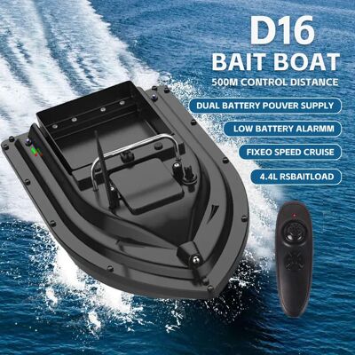 LOKEEVAN Barca per esche da pesca D16 con contenitori per esche singoli Barca per esche automatica con telecomando con portata remota 400-500M 12000mAh LOKEEVAN Barca per esche da pesca D16 con contenitori per esche singoli Barca per esche automatica con telecomando con portata remota 400-500M 12000mAh