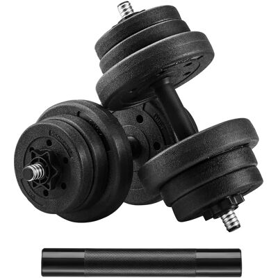 SONGMICS adjustable dumbbell set, with extra bar, 20kg, 30kg, for men and women, fitness training, weight lifting in home gym - 1 pair SONGMICS adjustable dumbbell set, with extra bar, 20kg, 30kg, for men and women, fitness training, weight lifting in home gym - 1 pair