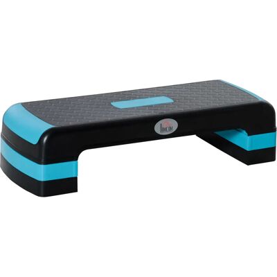 HOMCOM Stepper per Fitness Aerobico Regolabile in Altezza 10/15/20 Livelli cm Superficie Antiscivolo in Plastica 78x28x20 cm Nero e Blu HOMCOM Stepper per Fitness Aerobico Regolabile in Altezza 10/15/20 Livelli cm Superficie Antiscivolo in Plastica 78x28x20 cm Nero e Blu