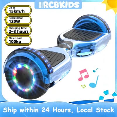 RCB KIDS Hoverboard Scooter Elettrico Autobilanciante a Due Ruote da 6.5 Pollici con Altoparlante Bluetooth e Luci LED, Giocattolo Cavalcabile, Regalo per Bambini e Adulti RCB KIDS Hoverboard Scooter Elettrico Autobilanciante a Due Ruote da 6.5 Pollici con Altoparlante Bluetooth e Luci LED, Giocattolo Cavalcabile, Regalo per Bambini e Adulti