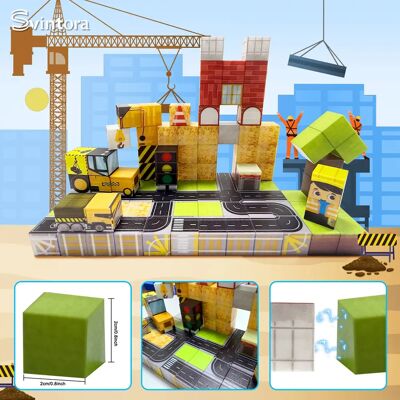 Svintora Blocchi Magnetici Mondo Minerario, Giocattoli DIY STEM, Cubi Impilabili Montessori, Giochi Educativi Sensoriali, Regalo di Compleanno Svintora Blocchi Magnetici Mondo Minerario, Giocattoli DIY STEM, Cubi Impilabili Montessori, Giochi Educativi Sensoriali, Regalo di Compleanno