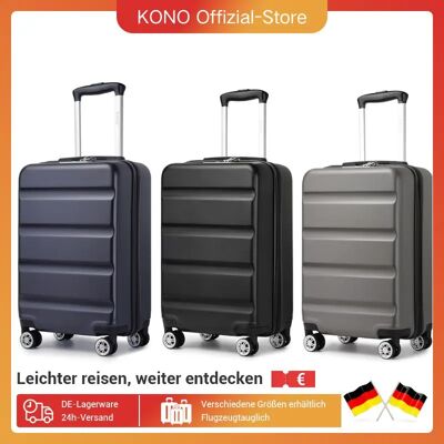 KONO Valigia per bagaglio a mano , custodia rigida leggera con lucchetto TSA e 4 ruote girevoli, cabina adatta (55/65/75 cm) KONO Valigia per bagaglio a mano , custodia rigida leggera con lucchetto TSA e 4 ruote girevoli, cabina adatta (55/65/75 cm)