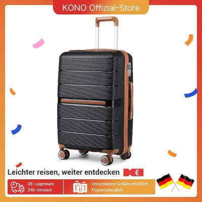 British Traveller (56/66/76 cm) Custodia rigida con 8 ruote girevoli e serratura TSA 100% PP compatibile con bagaglio a mano British Traveller (56/66/76 cm) Custodia rigida con 8 ruote girevoli e serratura TSA 100% PP compatibile con bagaglio a mano