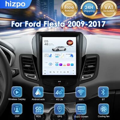 HIZPO Autoradio Wireless Android Auto Carplay per Ford Fiesta 2009-2016, Unità Principale Multimediale GPS con Navigazione Video Stile Tesla 9.7 Pollici RDS SWC HIZPO Autoradio Wireless Android Auto Carplay per Ford Fiesta 2009-2016, Unità Principale Multimediale GPS con Navigazione Video Stile Tesla 9.7 Pollici RDS SWC