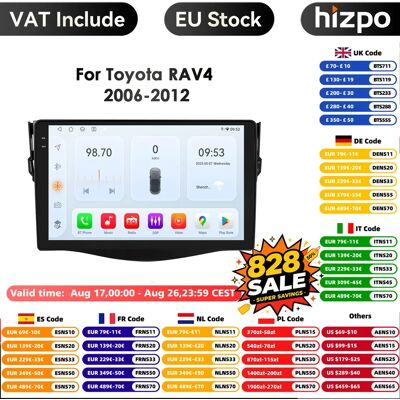 Hizpo Radio Multimedia CarPlay 2 Din per Toyota RAV4 2006-2012 Hizpo Radio Multimedia CarPlay 2 Din per Toyota RAV4 2006-2012