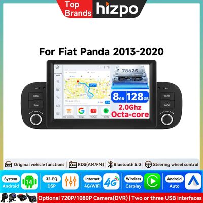 HIZPO Autoradio Android 7" per FIAT Panda 2013 - 2020, Lettore Multimediale Stereo con Navigazione, Carplay, Sistema AI Intelligente HIZPO Autoradio Android 7" per FIAT Panda 2013 - 2020, Lettore Multimediale Stereo con Navigazione, Carplay, Sistema AI Intelligente