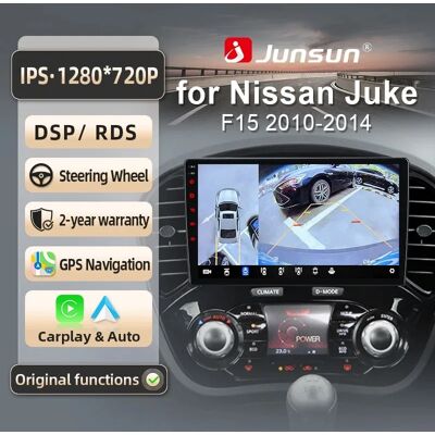 Junsun per Nissan Juke YF15 2010-2014 9 Pollici 4GB 64GB Android 13 Autoradio GPS Navigazione Carplay DSP Bluetooth FM Supporto Comando Volante Display Touch Ingresso USB AUX Pronto Telecamera Junsun per Nissan Juke YF15 2010-2014 9 Pollici 4GB 64GB Android 13 Autoradio GPS Navigazione Carplay DSP Bluetooth FM Supporto Comando Volante Display Touch Ingresso USB AUX Pronto Telecamera