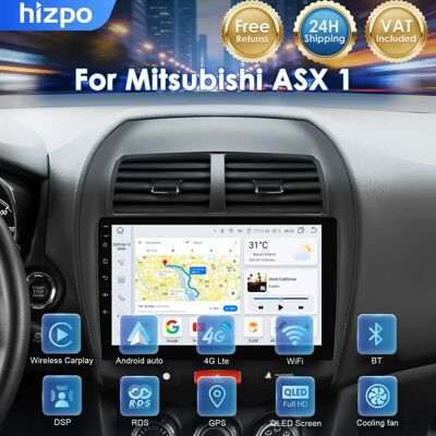 HIZPO Autoradio Multimediale 8 Core per Mitsubishi ASX 1 2010-2018 con Carplay, Android, Navigazione Video, Radio, Unità Principale 4G DSP e Controllo Vocale AI HIZPO Autoradio Multimediale 8 Core per Mitsubishi ASX 1 2010-2018 con Carplay, Android, Navigazione Video, Radio, Unità Principale 4G DSP e Controllo Vocale AI