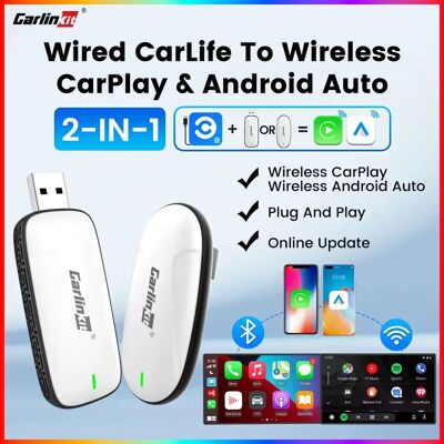 Carlinkit Nuovo 2025 Mini Adattatore USB per auto CarLife per Wireless CarPlay Android Auto Wireless Auto Connect Aggiornamento autoradio originale per Changan Geely ecc. Carlinkit Nuovo 2025 Mini Adattatore USB per auto CarLife per Wireless CarPlay Android Auto Wireless Auto Connect Aggiornamento autoradio originale per Changan Geely ecc.