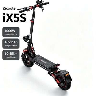 iScooter Monopattino elettrico robusto per fuoristrada iX5S 48V 15Ah, pneumatici larghi da 11 pollici, capacità di carico 150KG, luce ambientale, doppia sospensione iScooter Monopattino elettrico robusto per fuoristrada iX5S 48V 15Ah, pneumatici larghi da 11 pollici, capacità di carico 150KG, luce ambientale, doppia sospensione