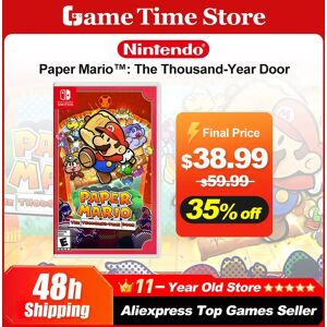 Nintendo Paper Mario The Thousand Year Door Offerte di giochi per Switch Scheda di gioco fisica ufficiale al 100% Genere di ruolo per Switch Nintendo Paper Mario The Thousand Year Door Offerte di giochi per Switch Scheda di gioco fisica ufficiale al 100% Genere di ruolo per Switch