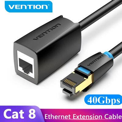 Vention Cavo di prolunga Ethernet Cat8 SFTP 40 Gbps RJ45 Adattatore cavo di prolunga per router Modem PC Cavo Ethernet Cat 8 Vention Cavo di prolunga Ethernet Cat8 SFTP 40 Gbps RJ45 Adattatore cavo di prolunga per router Modem PC Cavo Ethernet Cat 8