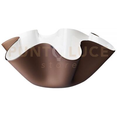 Vesta Portavino Grande Contenitore Soft In Cristallo Acrilico Bianco E Marrone Vesta Portavino Grande Contenitore Soft In Cristallo Acrilico Bianco E Marrone