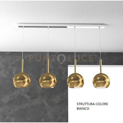 TopLight Sosp. Bianco Rettangolare 4 Luci Vetri Tutti Piccolo Oro 1155bi-S4 Rp-Or TopLight Sosp. Bianco Rettangolare 4 Luci Vetri Tutti Piccolo Oro 1155bi-S4 Rp-Or