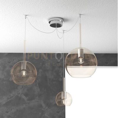 TopLight Sosp. Cromo Spostabile 3 Luci Vetri (1 X Grande+ 1 X Medio+ 1 X Piccolo)Tutti... TopLight Sosp. Cromo Spostabile 3 Luci Vetri (1 X Grande+ 1 X Medio+ 1 X Piccolo)Tutti...