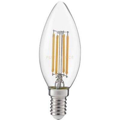 Gea luce Gla270c- Lampadina Attacco E14 D.3,5cm 2700k 600lm 6w Candela Vetro Trasparente Gea luce Gla270c- Lampadina Attacco E14 D.3,5cm 2700k 600lm 6w Candela Vetro Trasparente
