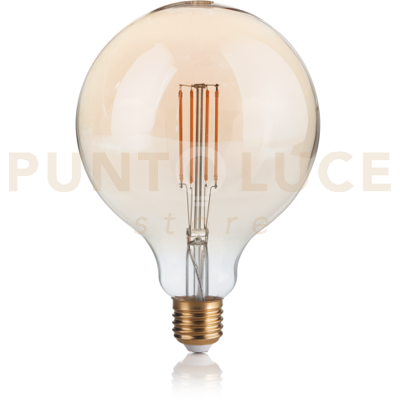 Ideal Lux Lampadina Attacco E27 In Vetro Globo Ambra 4 W 480 Lm 2200 K D125 Ideal Lux Lampadina Attacco E27 In Vetro Globo Ambra 4 W 480 Lm 2200 K D125