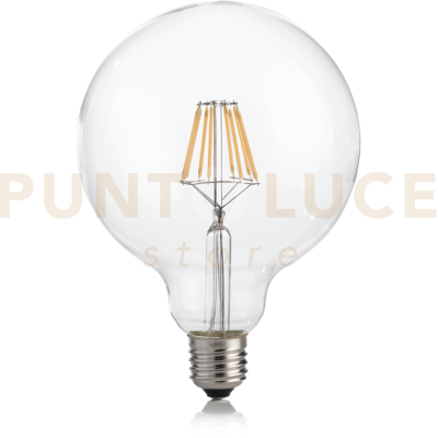 Ideal Lux Lampadina Attacco E27 In Vetro Globo Trasparente 8 W 950 Lm 2700 K D125 Ideal Lux Lampadina Attacco E27 In Vetro Globo Trasparente 8 W 950 Lm 2700 K D125
